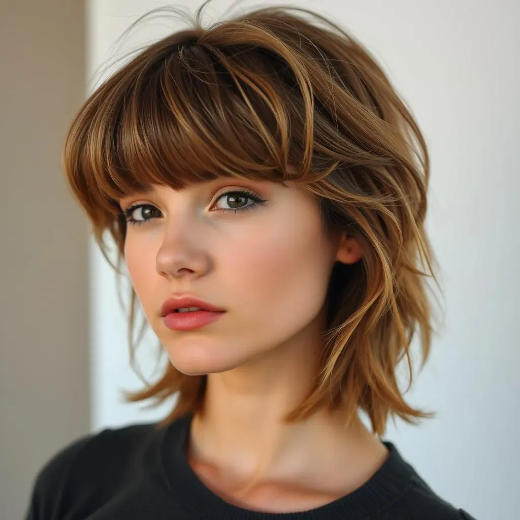 Bangs and Texture: Perfecting Your Wolf Cut for a Square Face