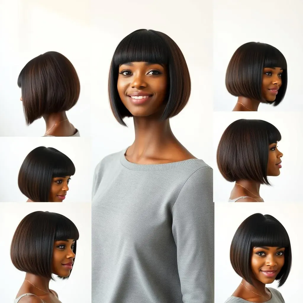 Blunt Cut Bob Variations and Inspiration for Black Hair