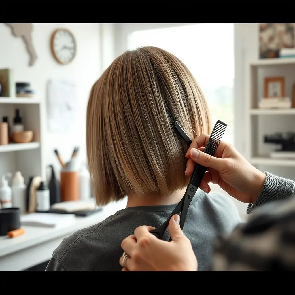 Cutting the Back of Your Angled Bob