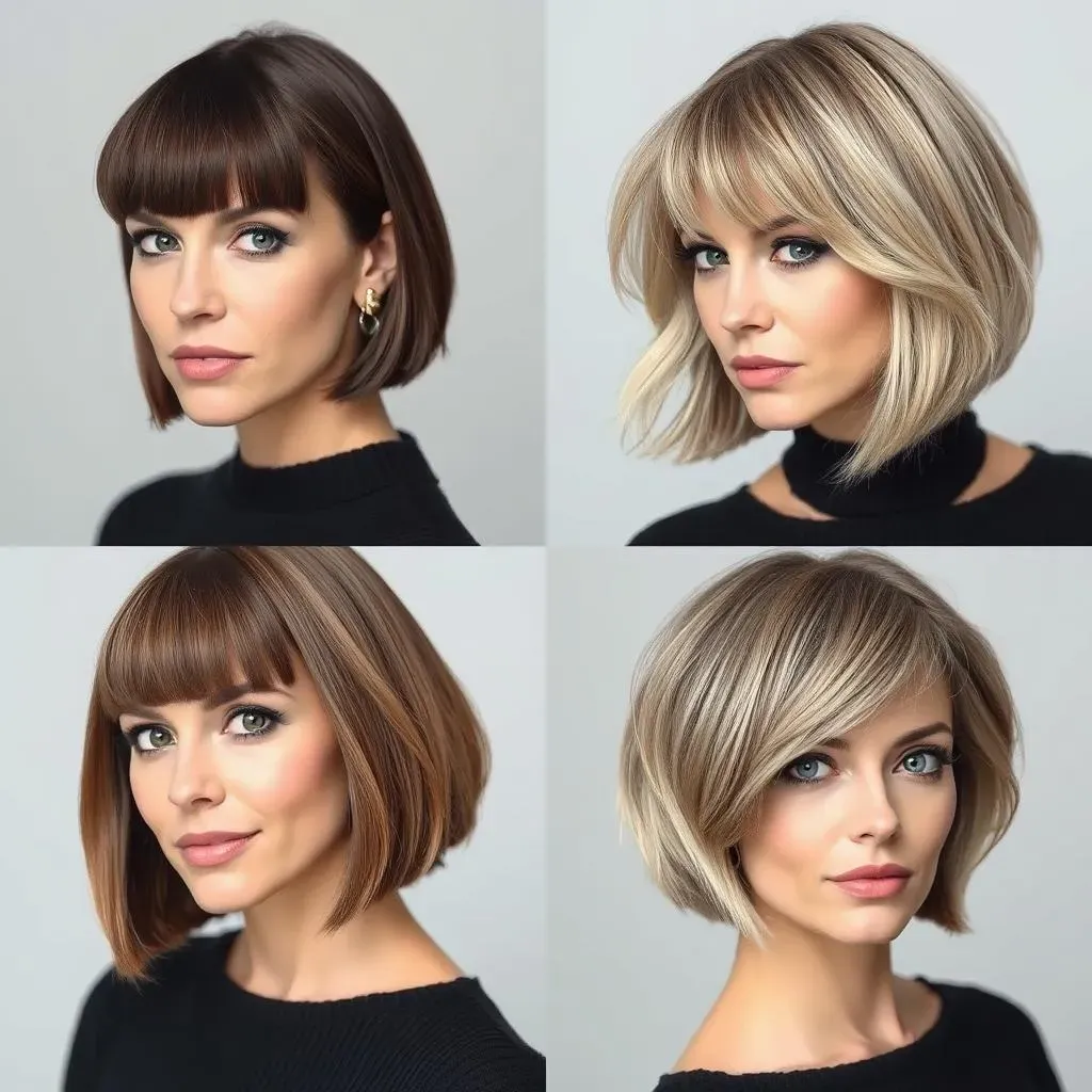 Different Bob Styles with Bangs to Consider for Fine Hair