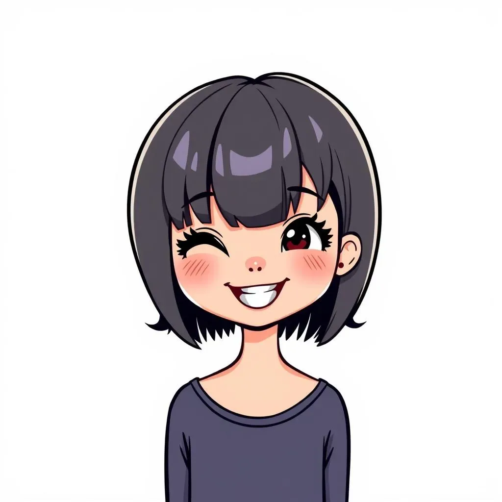 Finding the Perfect Bob Hair Cut Cartoon on iStock