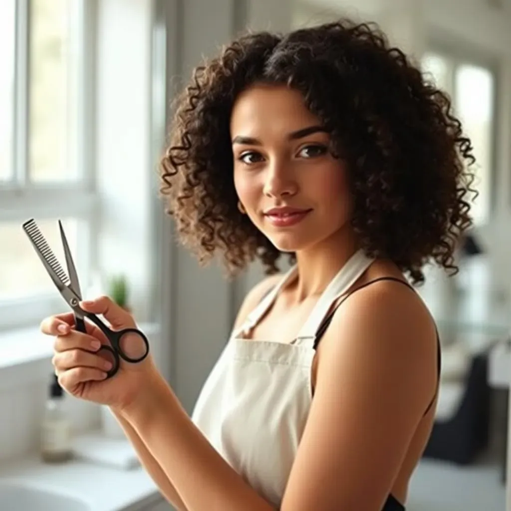Master How to cut curly hair into a bob yourself at home