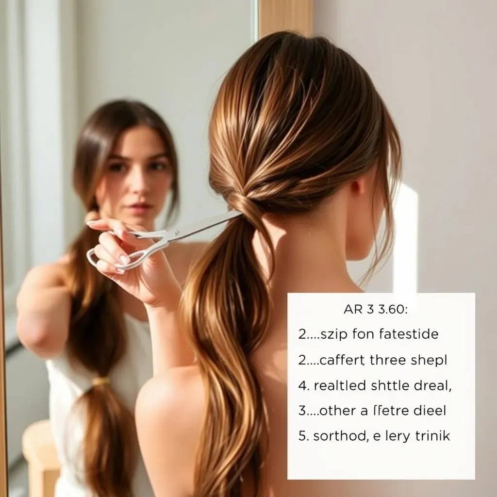 How to Cut Your Own Long Hair Using the Ponytail Method