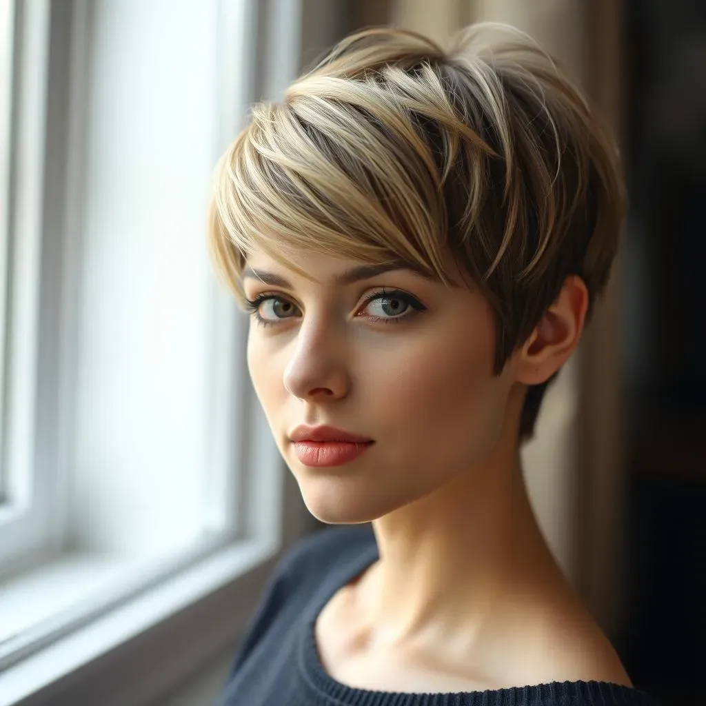 Key Features of a Flattering Pixie Haircut for Round Faces