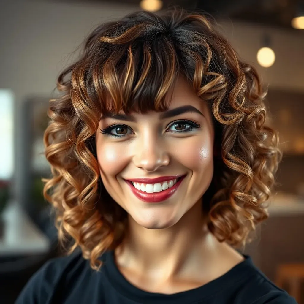 Maintaining Your Curly Bob with Bangs for Healthy, Gorgeous Curls
