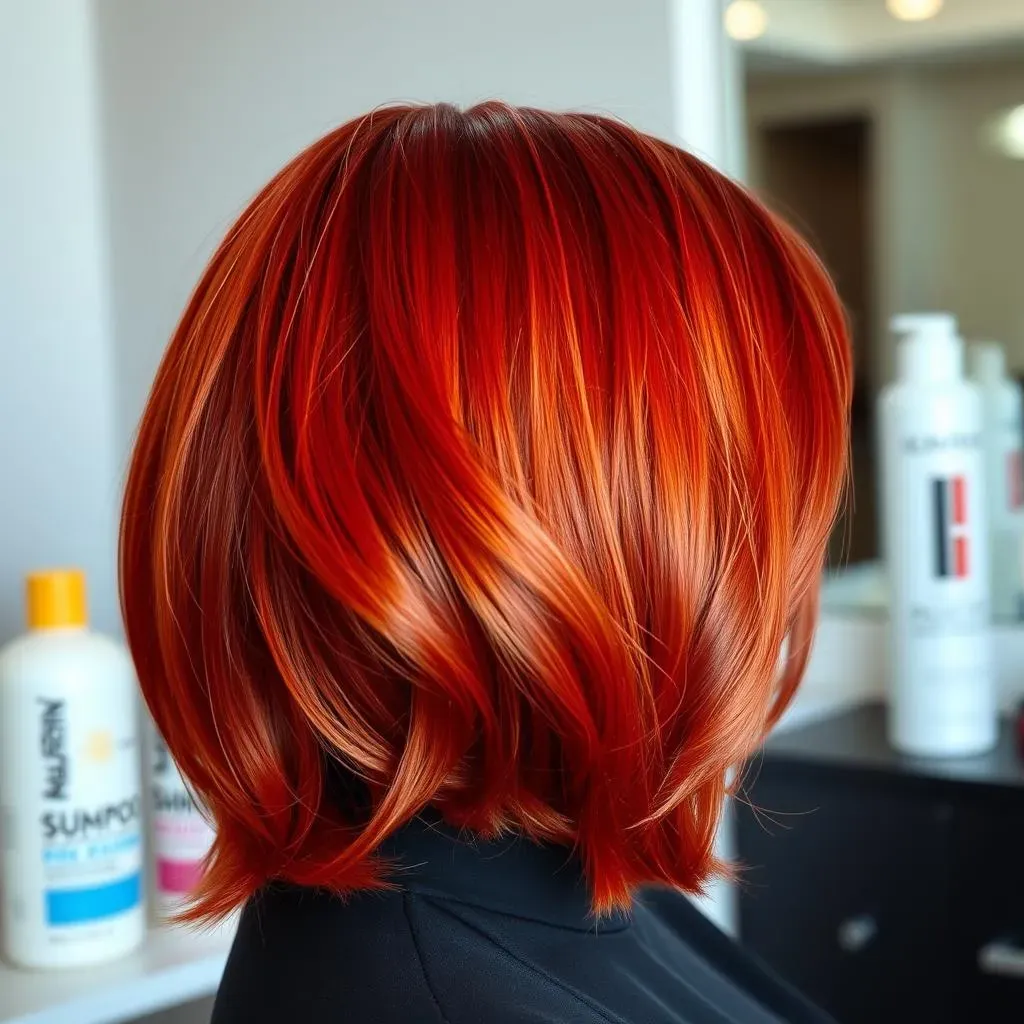 Maintaining Your Vibrant Red Bob Haircut Color