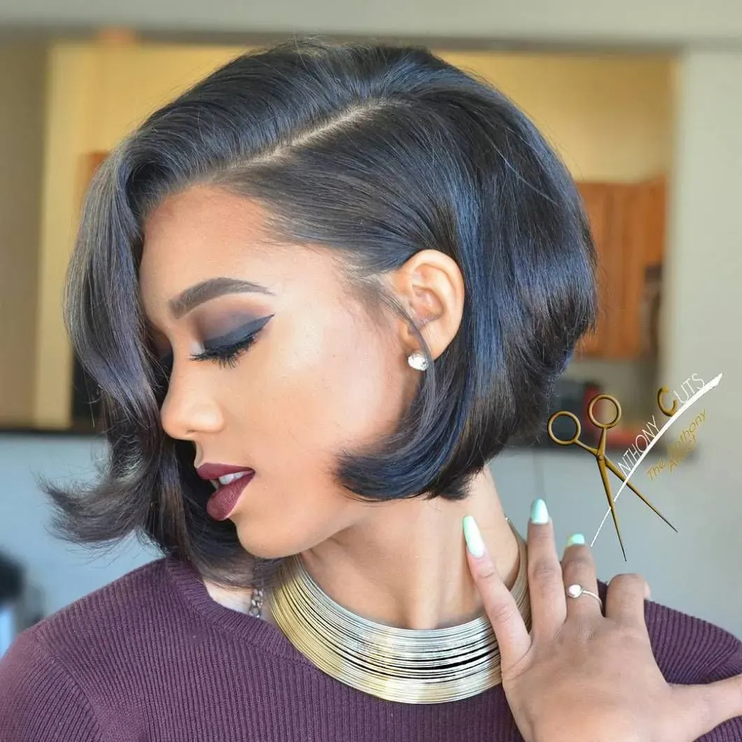 Sensational short bob cuts for black hair ideas