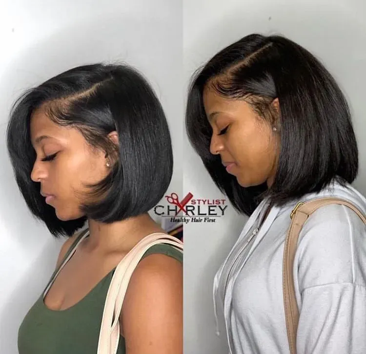 Amazing silk press bob cut natural hair styles