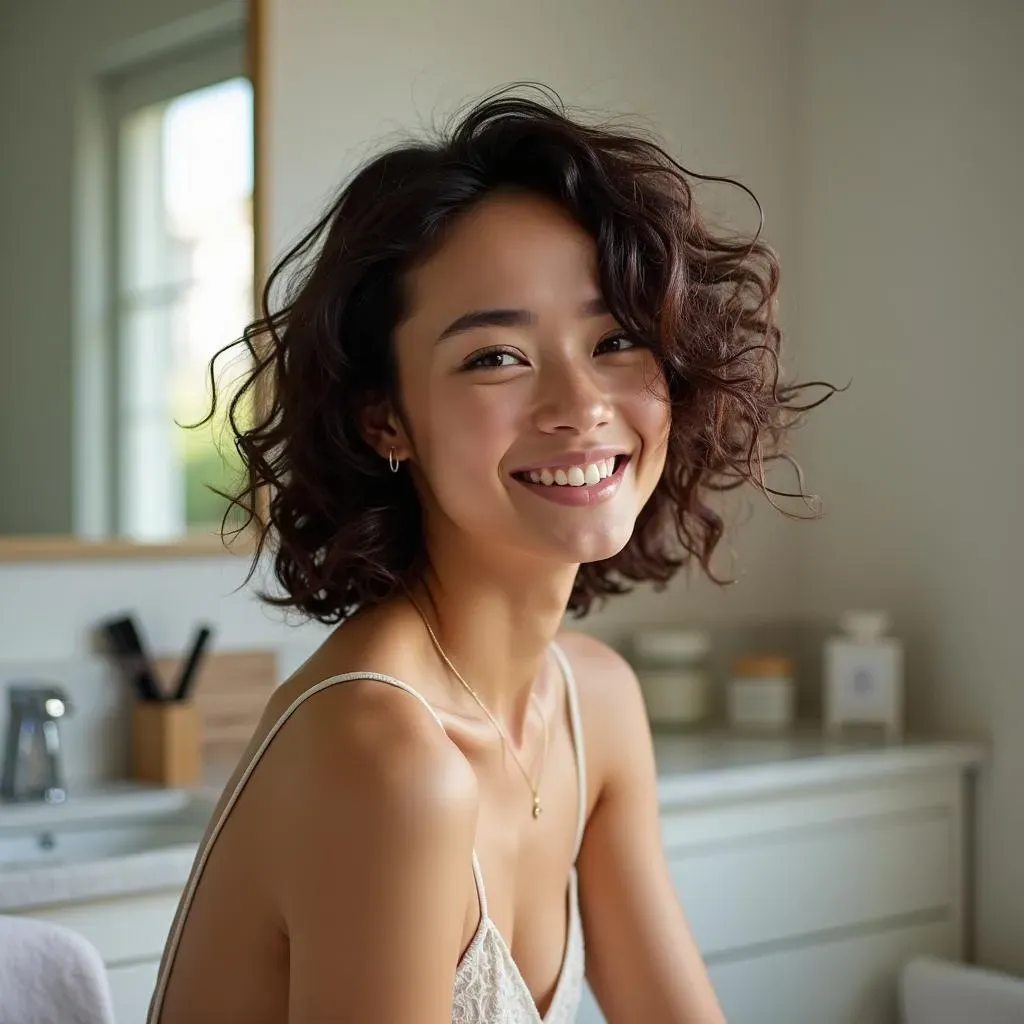 Styling and Maintaining Your New DIY Curly Bob