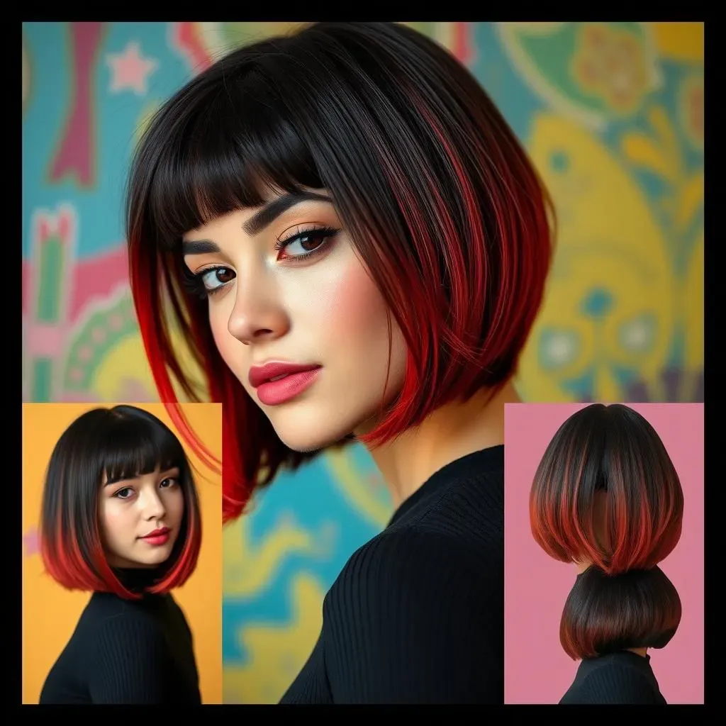 Styling Ideas for Black Hair Bob Cut with Highlights