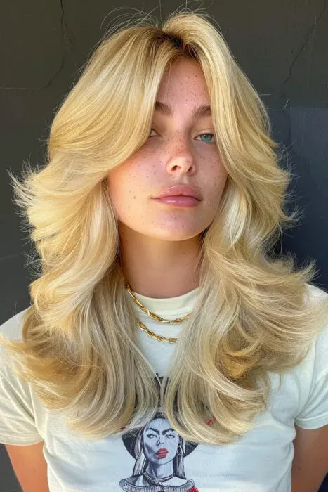 Styling Your Brown Hair with Blonde Highlights Butterfly Cut