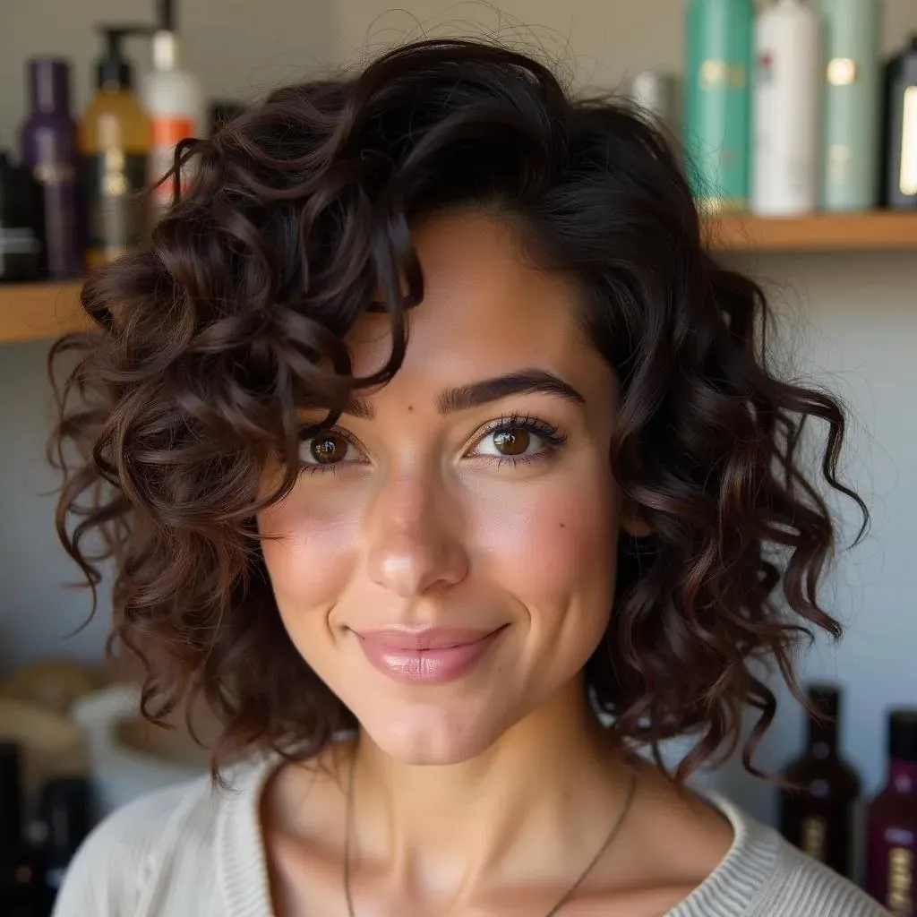 Styling Your Curly Blunt Bob at Home