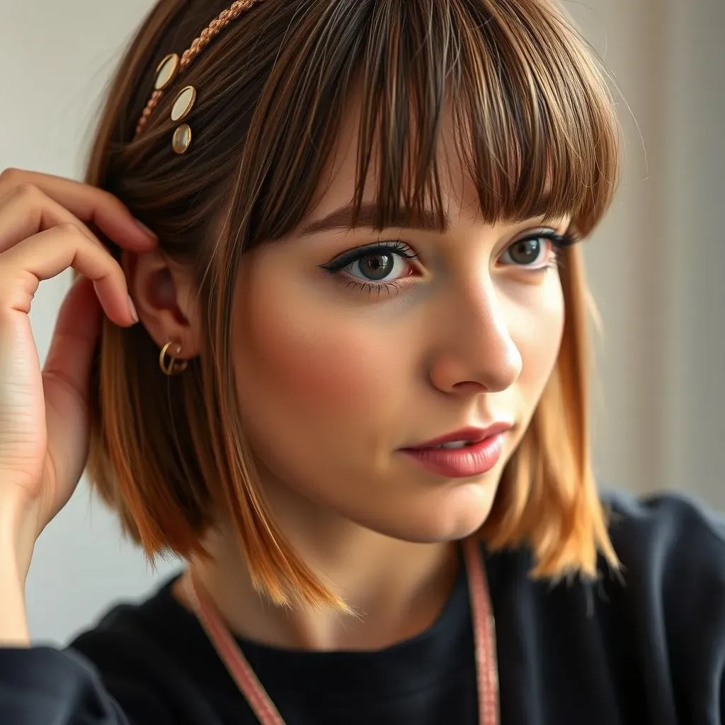 Using Accessories to Style your growing out Bob